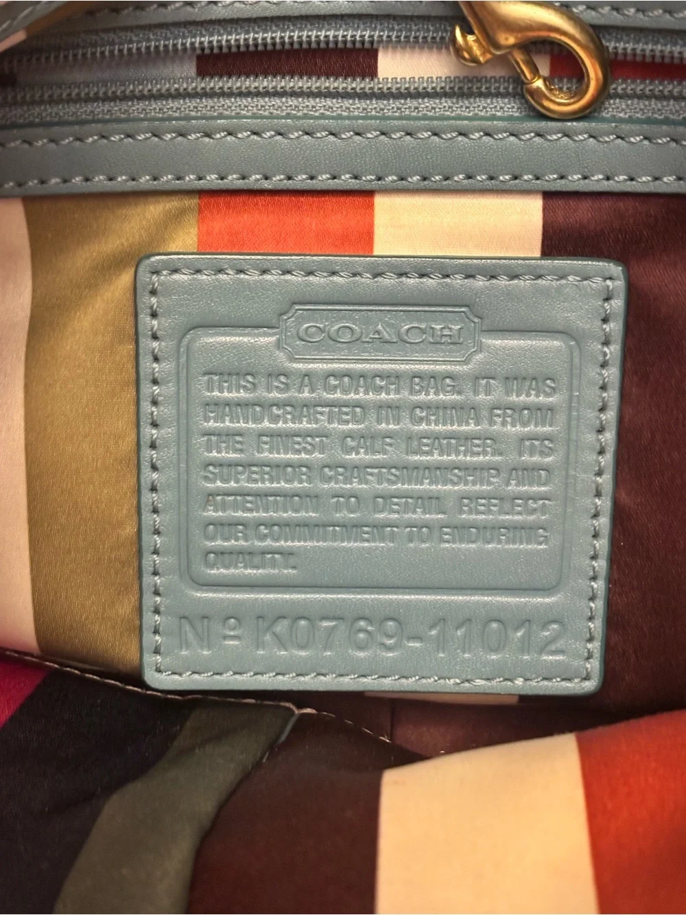 Coach Legacy Ergo Patent Leather Tote 11012 Metallic Green 65th Anniversary